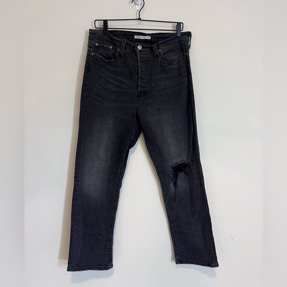 Levi's Denim - Levi's High Rise Black Distressed Jeans
